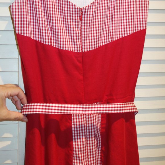 Trashy Diva by Candice Gwinn size 2 red white gingham dress - Picture 6 of 8